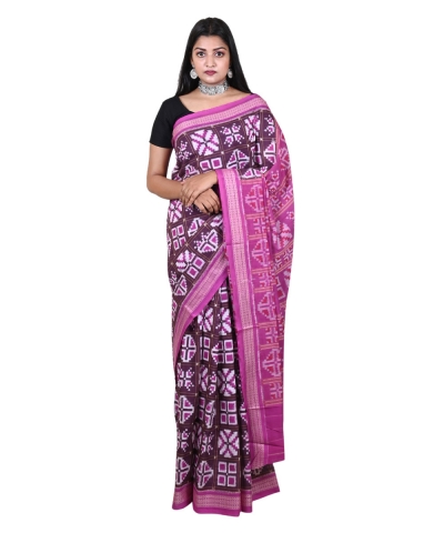 Buy Purple Handloom Jamdani Cotton Saree I ArtEastri – Arteastri