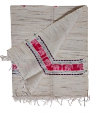Off white colour handwoven shawl