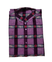 Light purple colour handwoven cotton full kurta
