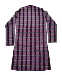Light purple colour handwoven cotton full kurta