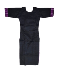 Purple black colour handwoven cotton kurti
