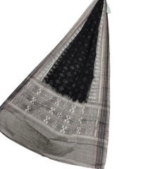Black gray colour handwoven cotton Dupatta