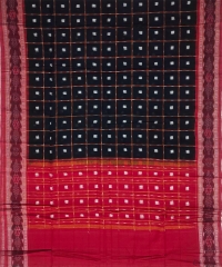 Black red colour handwoven cotton Dupatta