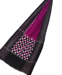 Purple black colour handwoven cotton stole