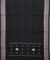 White black colour handwoven cotton Suit Piece