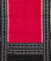 Black red colour handwoven cotton Suit Piece