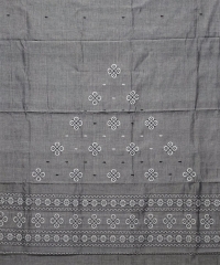 Gray black colour handwoven cotton Suit Piece