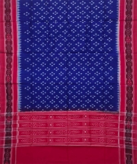 Navyblue red colour handwoven cotton Dupatta