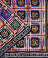 Multi colour handwoven cotton saree