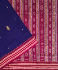 Indigo maroon colour bomkai saree