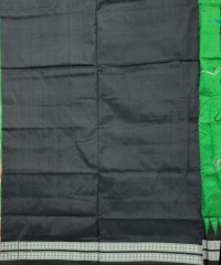 Green & black  colour handwoven silk saree