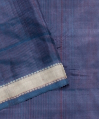 Red Cobalt blue Silk Handloom Bomkai Saree