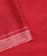 Dark Green Red cotton Handloom Sambalpuri Saree