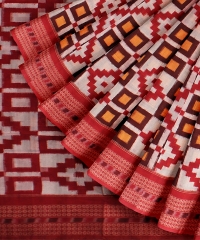 Multicolor  cotton Handloom Sambalpuri Saree