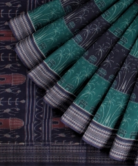  Green Blue cotton Handloom Sambalpuri Saree